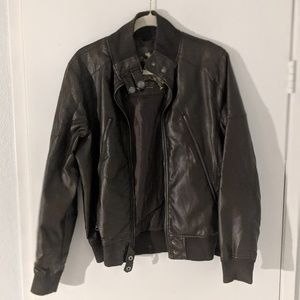 Charles & 1/2 UO brand Faux leather bomber jacket